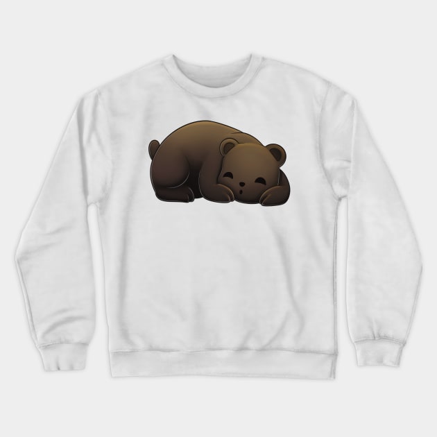 Cute Black Bear Crewneck Sweatshirt by TimeSkiff